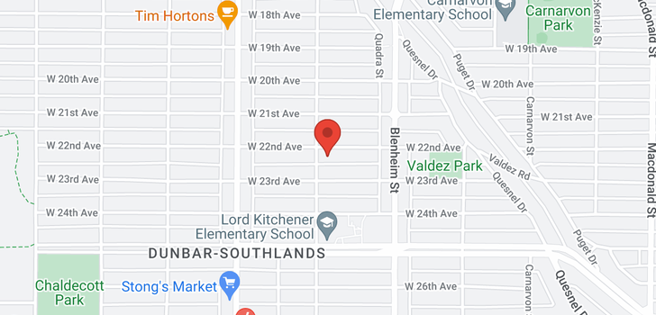 map of 3476 W 22ND AVENUE
